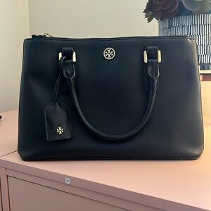 Tory Burch Saffiano Leather Robinson Double Zip Tote